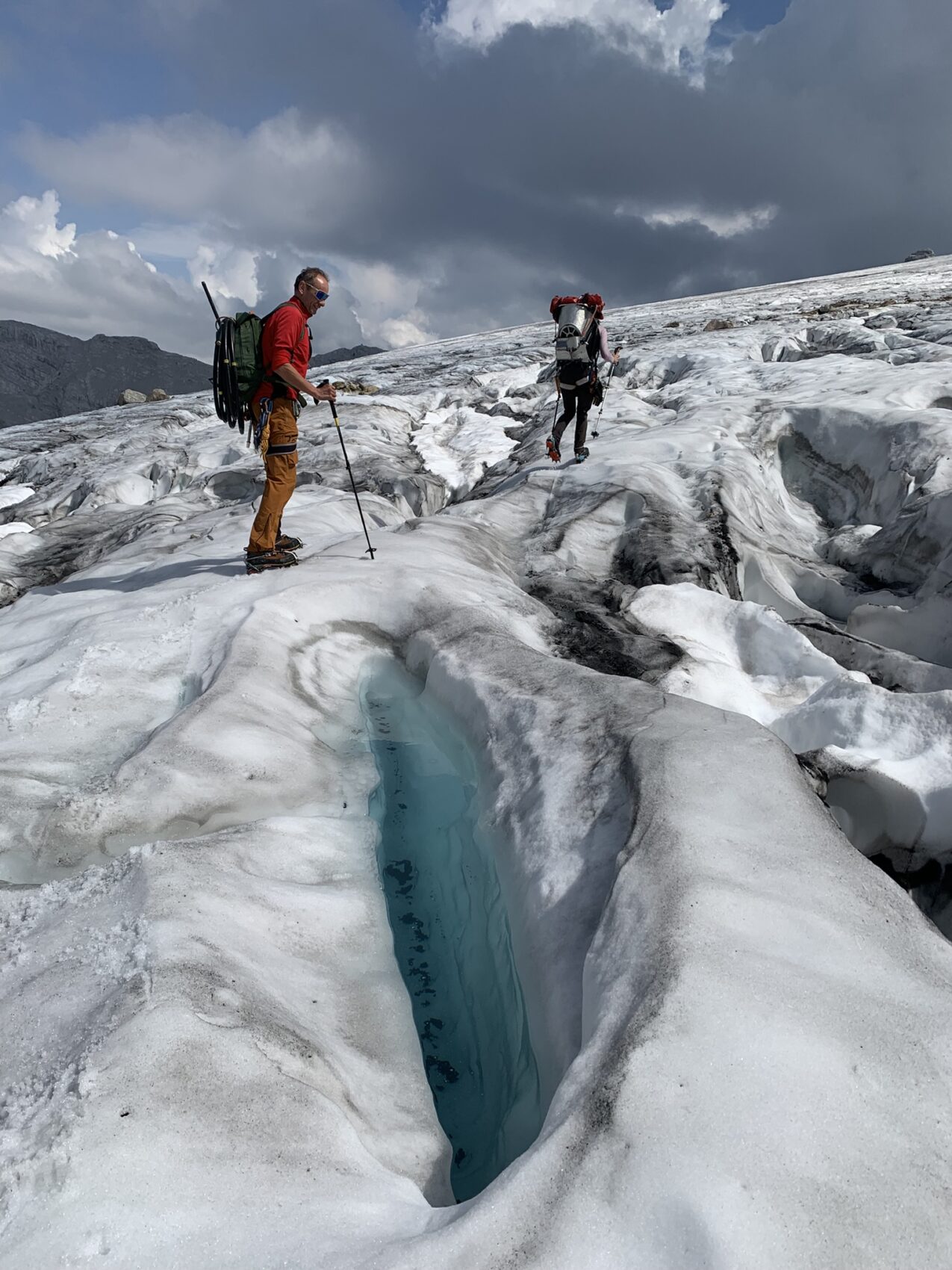 Pegelablesung am Hallstätter Gletscher